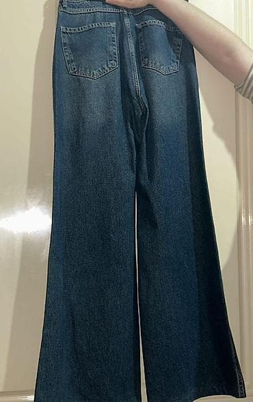 aşbaz forma: Geniş kəsimli cins şalvar M razmerdir az geyinilib ayaq hissesi — 3