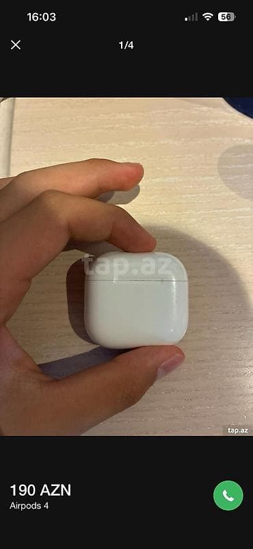 soba aliram: İşlənmiş Simsiz (Bluetooth) Qulaqcıqlar, Apple, rəng - Ağ — 1