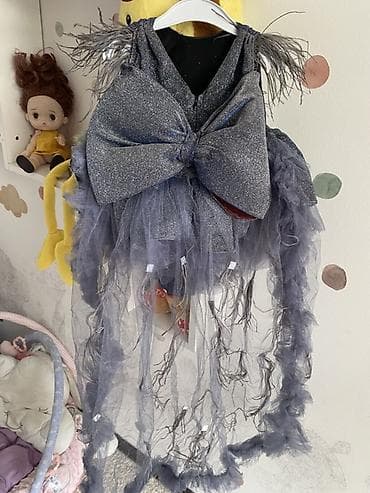 Джинсы и брюки: Qız uşaqları üçün zərif gecə/libas dəsti - Rəng: qrafit-boz — 5