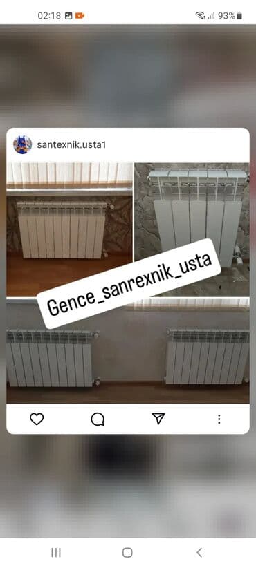 Fasad, naxış ustaları: Santexnik ustası tələb olunur, 6 ildən artıq təcrübə, 6/1, Aylıq ödəniş — 6