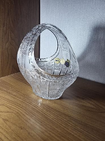 xrustal sebet: Kristal dekorativ səbət/vaza - Material: yüksək keyfiyyətli kəsimli — 2