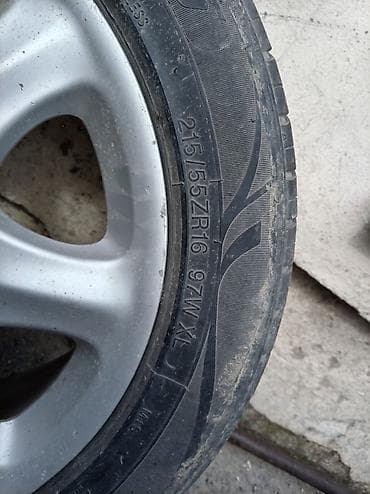 w210 diski: Mercedes-Benz disk və təkər dəsti - Disk: 5 çıxıntılı, gümüş rəng — 2
