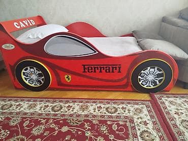 Uşaq maşın formalı çarpayı – qırmızı “Ferrari” dizaynı - Korpus — 8