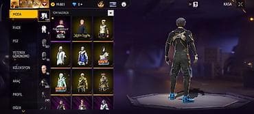 Digər: Free Fire hesabı üçün zəngin inventarlı oyun profili təsviri. Hesab — 5