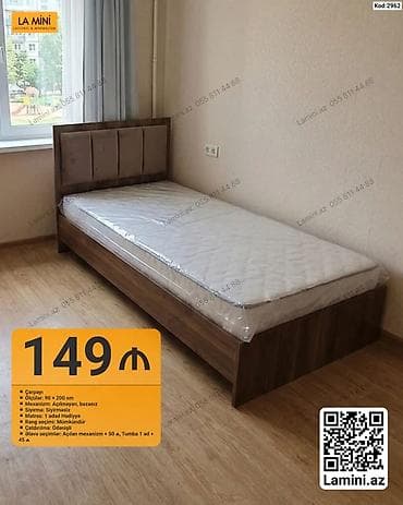 Çarpayı – Kod: 2962 - Ölçülər: 90 × 200 sm - Mexanizm: Açılmayan — 1