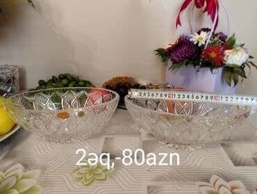 Bohemia kristal dəst - Bohemia kristal vaz: kəsimli naxışlı — 4