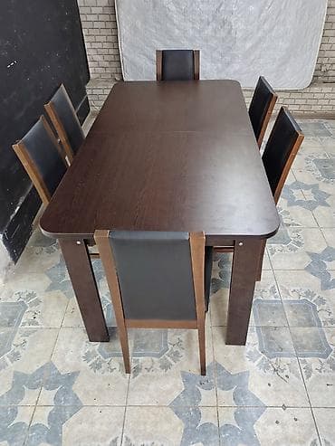 əl dreli: Qonaq otağı üçün, Açılan, Dördbucaq masa, 6 stul — 2