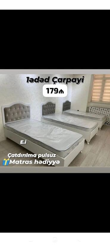 2 qapılı dolablar: Yeni, Təknəfərlik çarpayı, Bazasız, Matras ilə, Siyirməsiz — 1
