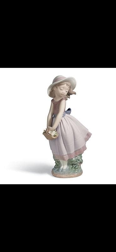 Искусство и коллекционирование: Lladro üslubunda incə porcelen heykəlciklər dəsti - Mövzu: küləkli — 1