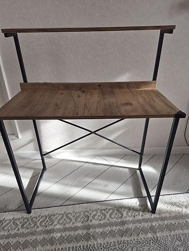 polkalar yigilmasi: Düz masa, Stulsuz, Polkalı, Siyirməsiz, Metal — 2