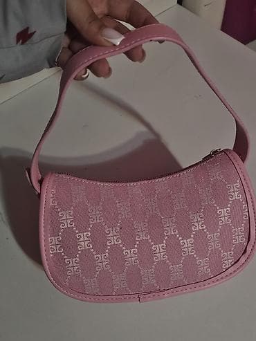 fendi cantalar: Original pierre cardin – açıq çəhrayı rəng - Model: baguette tipli — 4