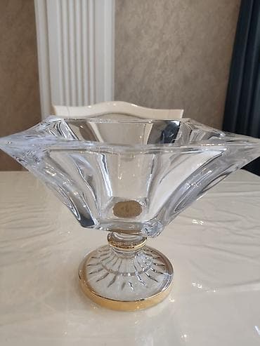 sufreler: ROYAL Kristal – əl işidir, dekorativ ayaqlı meyvə/şirniyyat qabı - — 1