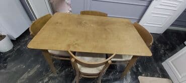 mətbəxt stol stulları: Mətbəx üçün, Yeni, Açılmayan, Dördbucaq masa, 4 stul — 6