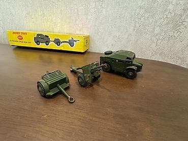 dəmir pullar: Dinky Toys 697 – 25-Pounder Field Gun Set .Made in England - — 4