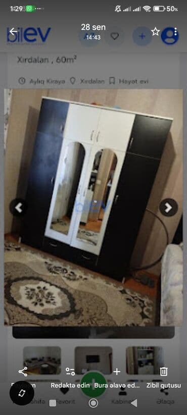 Açılan, 5 qapı Düz dolab, Qarderob, paltar dolabı