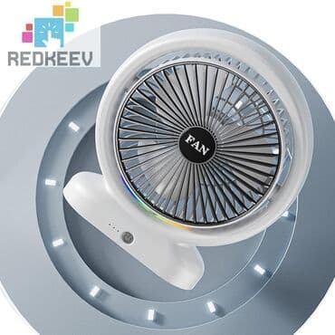 əl ventilyatoru: Ventilyator Sərinkeş İşiqli 3 surət rejimi var USB və batareya ilə — 4