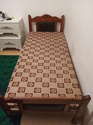 tek taxt: Təknəfərlik çarpayı, Matras ilə, Siyirməsiz — 1