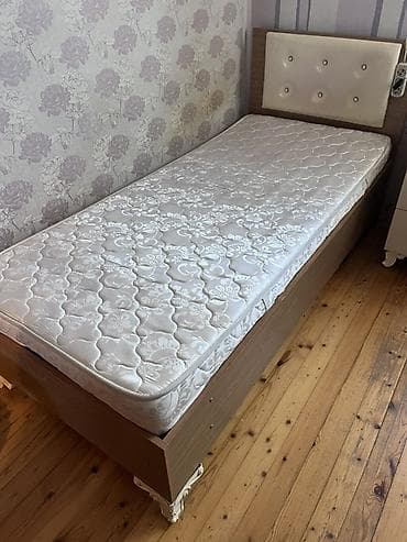 2 li kravat: Təknəfərlik çarpayı, Bazalı, Matras ilə, Siyirməsiz — 2