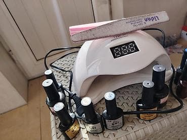 Manikür üçün LED/UV lampa və gel-lak dəsti Komplekt: - Professional