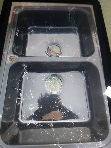 mini tablolar: Hamam ve Metbex üçün moyka. - Material: mərmər naxışlı daş-kompozit — 5