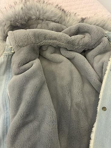 yarı botinkalar: Qadın üçün qışlıq parka - Rəng: açıq mavi (denim effekti), daxili — 2