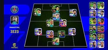 EFootball hesabı – yüksək reytinqli komanda tərkibi - Klub: Paris