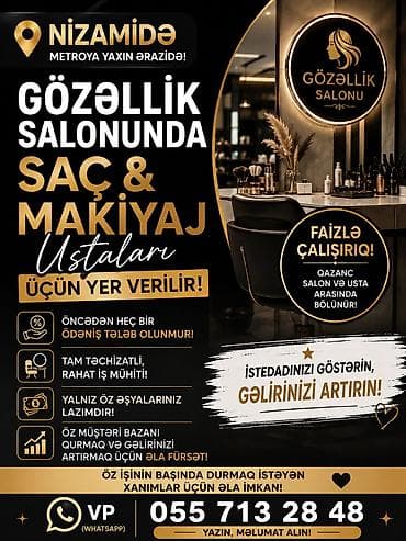 online operator isi: Dırnaq ustası tələb olunur, Yerin icarəsi — 2