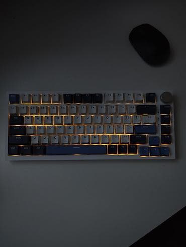komputer i9: Ajazz AK75 Pro White & Blue | RGB | Huano × Ajazz Blue Linear — 3