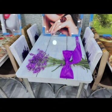 Masa və oturacaq dəstləri: 🇹🇷Turkiye istehsali. Metbex masa desti Masa 4oturacaq Masa 80*130 — 8