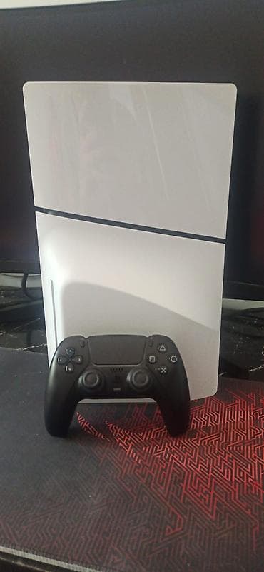 pc 5: Playstation 5 slim disk versiya 1tb. islenmis + bir midnight black — 1