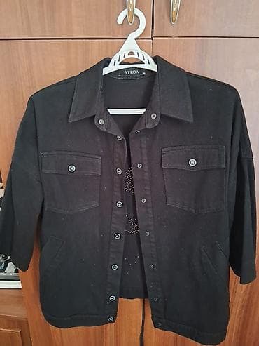 ic geyim: VERDA qadın overshirt/kardiqan - Rəng: qara - Material: qalın — 1