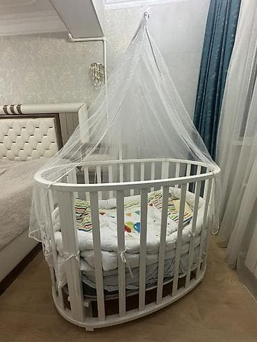 kuna mebeli: Oğlan və qız üçün, Yumru, Beşik, Dəst ilə, Matras ilə, Yellənmə mexanizm ilə — 1