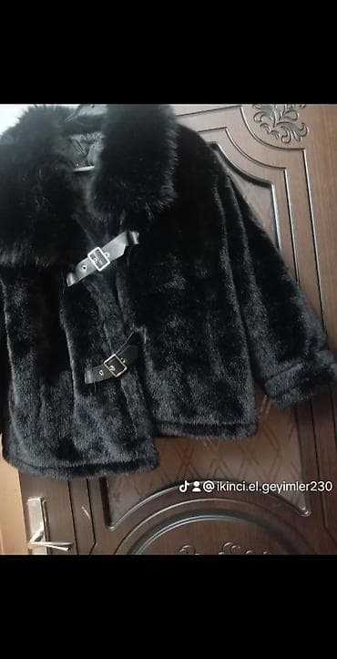 Kürk, L, XL, rəng - Qara — 2