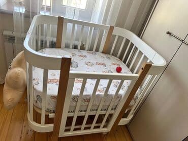 tuya ağacı: Oğlan və qız üçün, Yeni, Yumru, Beşik, Dəst ilə, Matras ilə, Yellənmə mexanizmsiz — 1