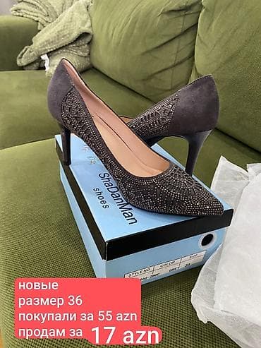 xanimlar: Tuflilər, Ölçü: 36, rəng - Boz, Yeni — 1