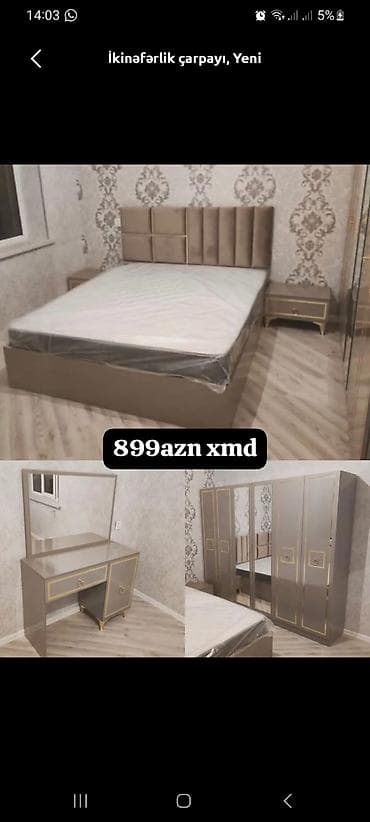 Yataq otağı mebel dəsti - Dəst: ikinəfərlik çarpayı (yumşaq lalafo.az -da Yataq otağı mebel dəsti - Dəst: ikinəfərlik çarpayı (yumşaq