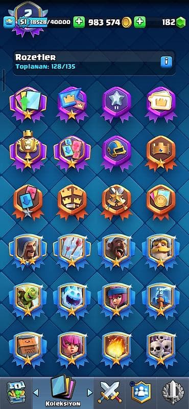 Clash Royale hesabı – yüksək səviyyəli kolleksiya və zəngin resurslar — 1