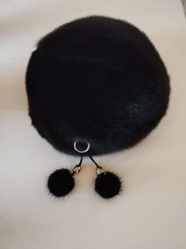 qadin donlari: Qara Təzə Norkab qadın papaqı - Klassik dairəvi forma, parlaq və sıx — 1