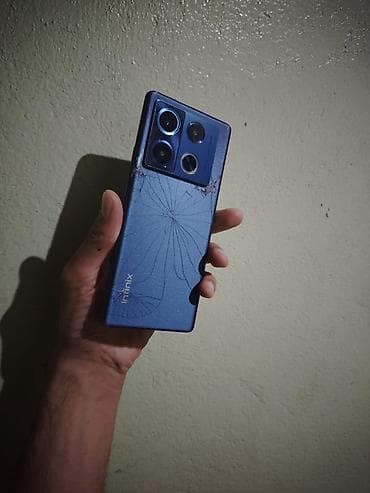 philips xenium 9@9h: Infinix Note 40 Pro, 256 GB, rəng - Göy, Sensor, Simsiz şarj, Face ID — 3