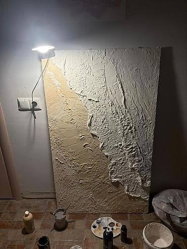 quru: Tekstural abstrakt tablo – əl işi - Texnika: qalın tekstural — 2