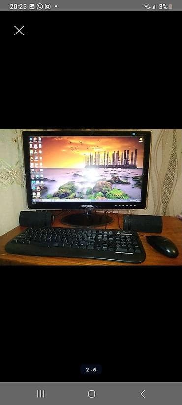 Masaüstü kompüterlər və iş stansiyaları: Stolüstü kompüter dəsti, işlək vəziyyətdədir Sistem blok -	Gigabyte — 2