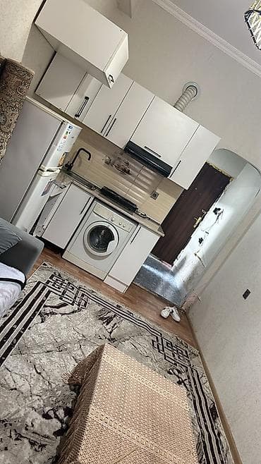 quba ev alqi: Kirayə verilən studiya tipli mənzil – mətbəx və otaq bir yerdə.ev — 3