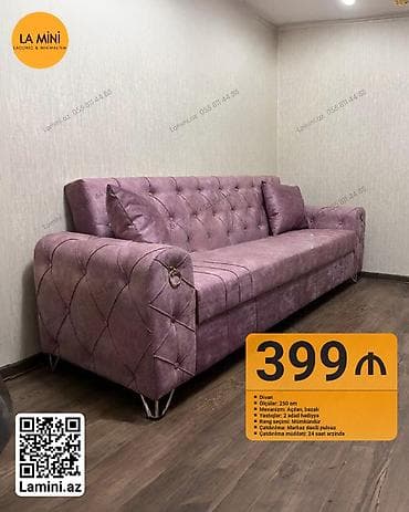 Divan, Açılan, Bazalı, Vеlur parça, Şəhərdaxili pulsuz çatdırılma