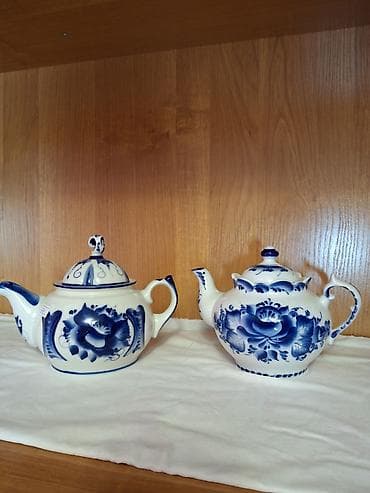 Çay dəsti, rəng - Göy, Keramika — 7