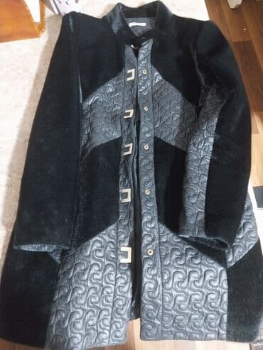 kurtkalar qizlar uchun: Palto, rəng - Qara — 2