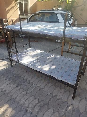 tekli carpayi: İki mərtəbəli çarpayı – dəmir karkaslı - Material: möhkəm metal — 3