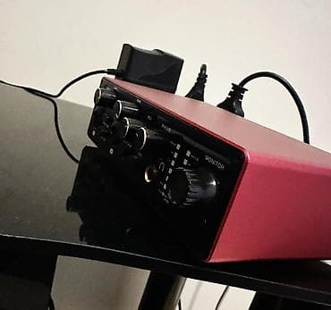 Səs kartları: USB Audio Interface – 2 giriş / 2 çıxış, qırmızı metal korpus — 2