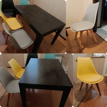 Салонная, медицинская мебель: Для кухни, Б/у, 4 стула — 1