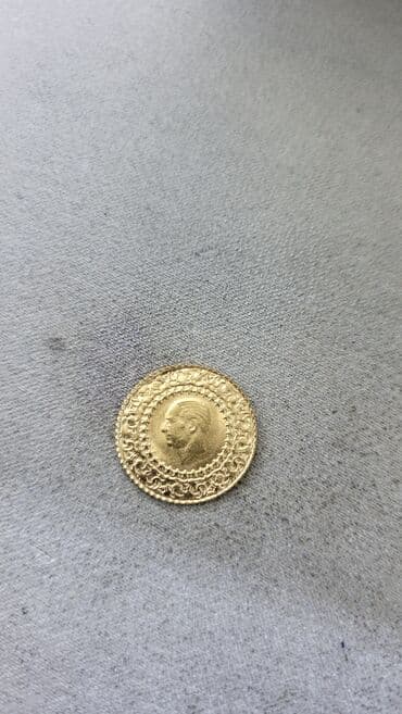 qizil onluq: Qızıl sikkə/medalyon - Material: sarı qızıl rəngli metal (qızıl — 1