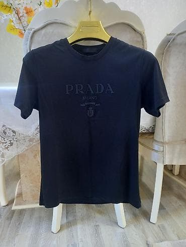 Мужская футболка, Prada, M, цвет - Черный